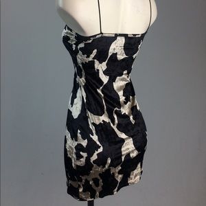 Velvet cow print dress